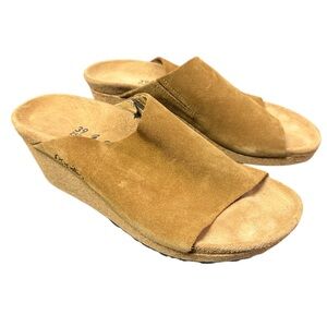 Papillio by Birkenstocks Women’s Suede Strap Wedge 39 = 8-8.5 2.5” Wedge